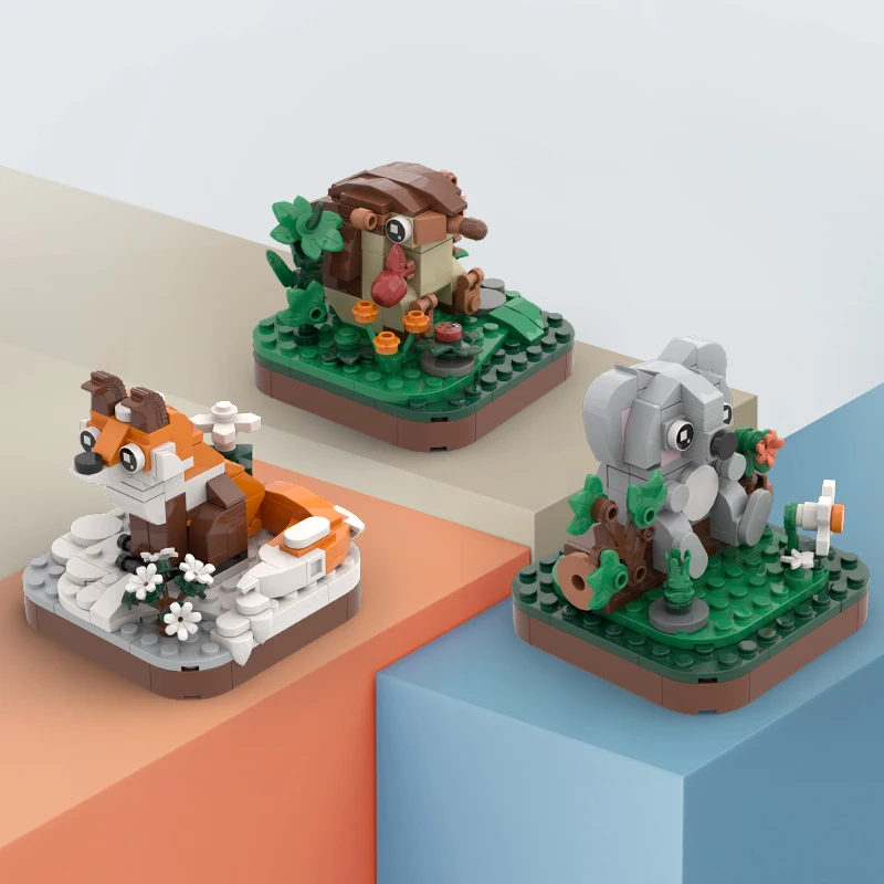 Wonderful Animals kids wholesale sale animal mini building blocks set diy toys