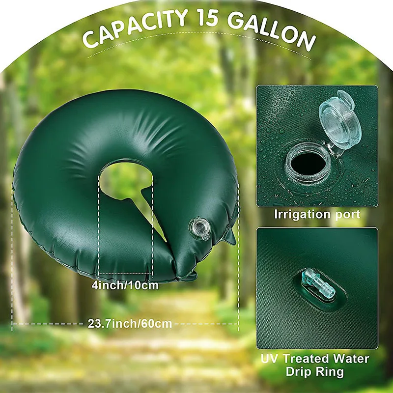 15 Gallon Extremely Sturdy PVC Planting Water Bag Tree Watering Ring for Tree Irrigation Bag