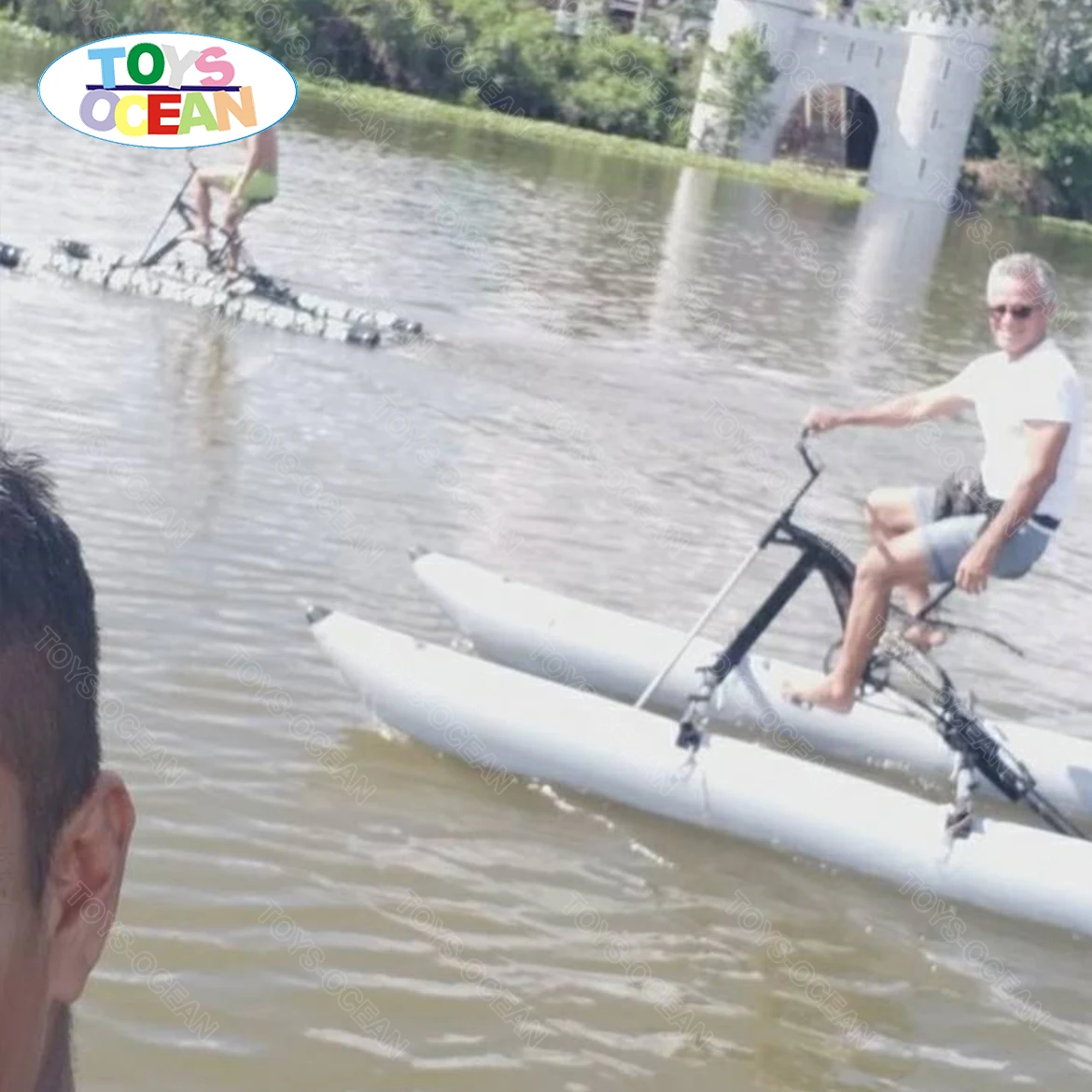 Надувные банановые понтонные трубки для водного велосипеда
