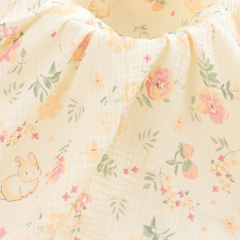 Accept custom printing 100% cotton double gauze muslin fabric for pajamas and blankets