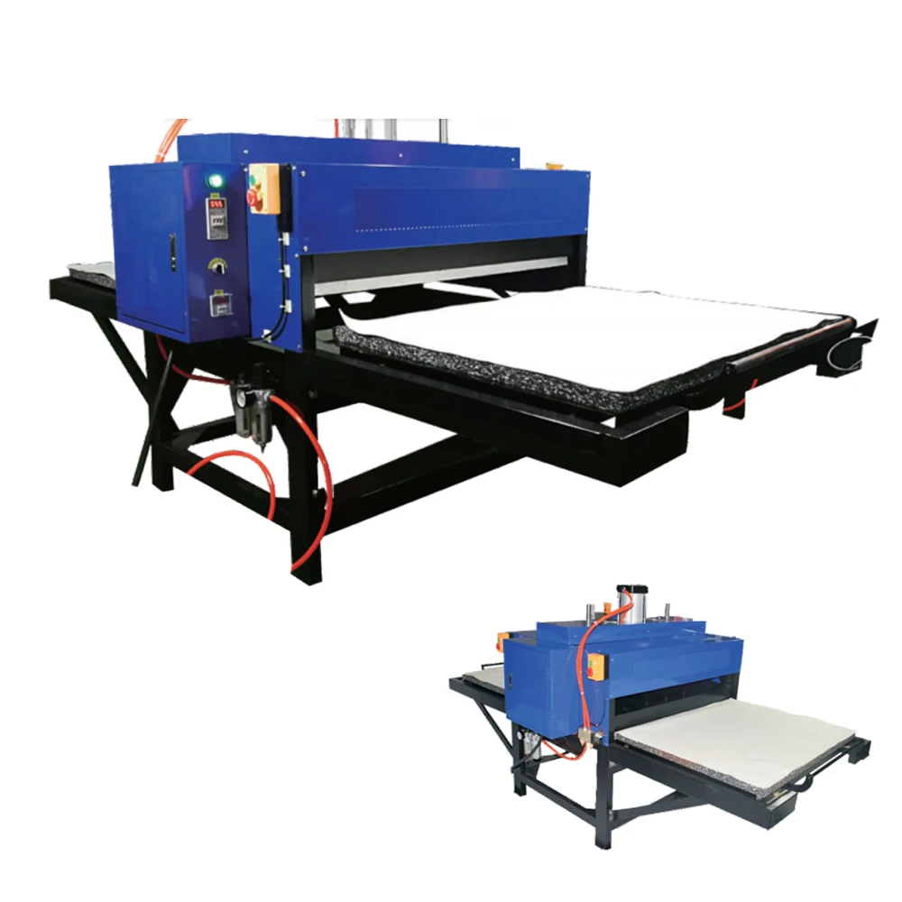 Factory price Pneumatic heat press 100x120 double heatpress machine 2 station 39x47 heat press machine for textile factory