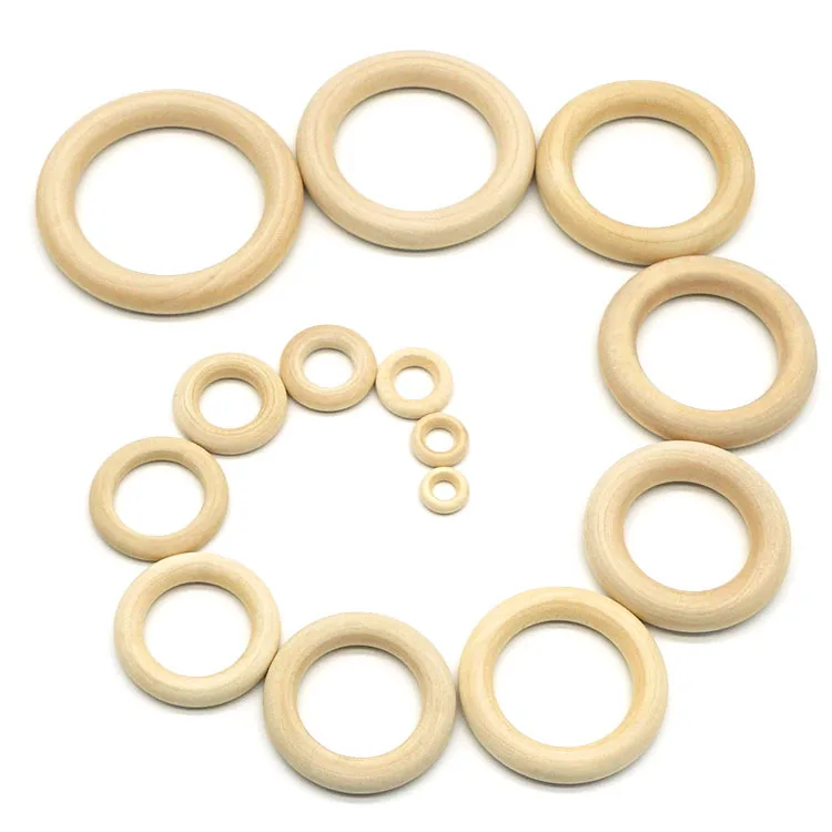 unfinished wooden handbag hoops 70mm natural wood ring accessories DIY