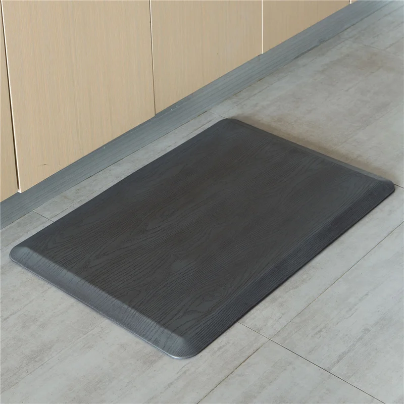Wholesale Wood Grain Waterproof Kitchen Office Floor Working Anti Fatigue Mat