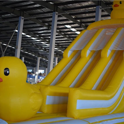 Commercial Character Playground Jumping Slide Bouncer Combo Inflatable Farm Bouncy Castle yellow duck Bounce House for Sale