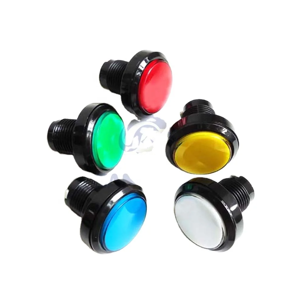 12V Round Shape Led 45mm Illuminated Led Button Arcade Coin Game Machine Parts Arcade Buttons And Joysticks