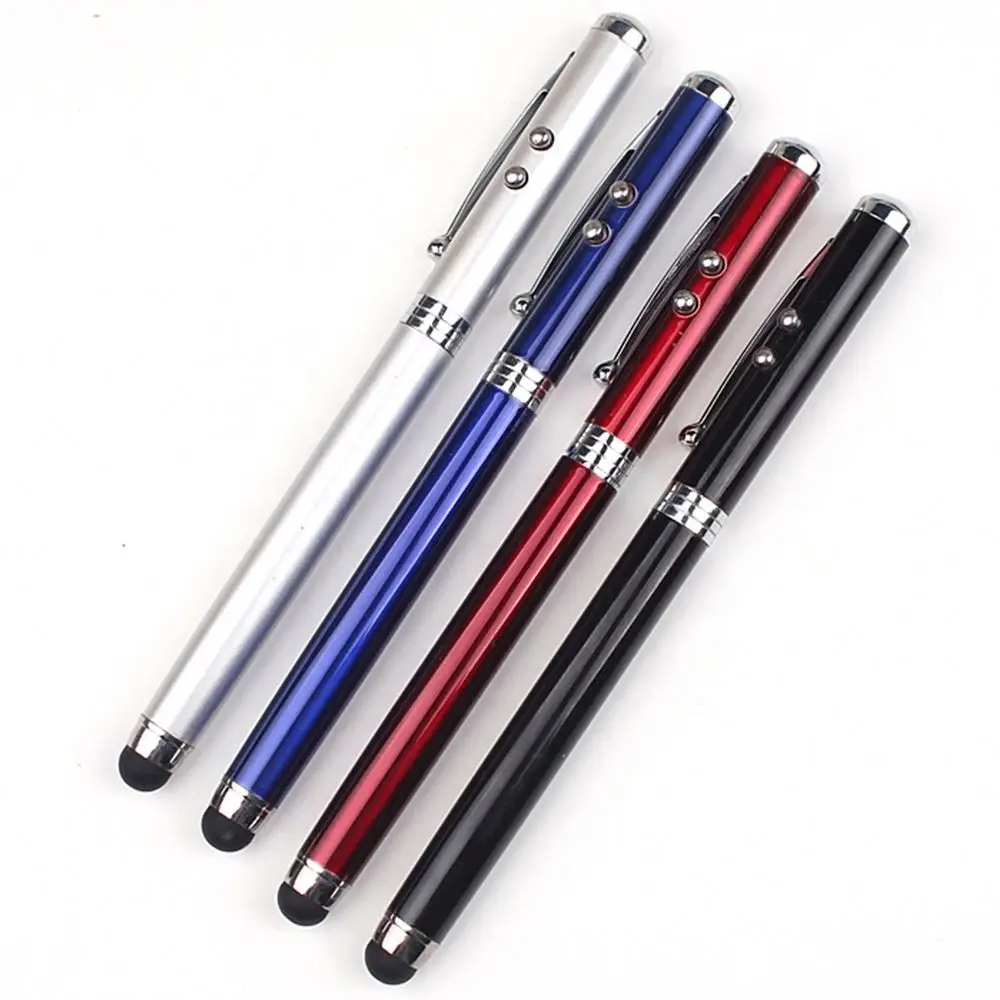 2019 promotional 4 in 1 pens pointer led light ball pen stylus ball pen