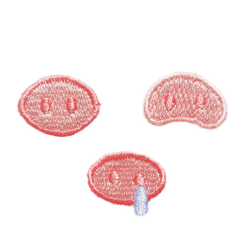 Fashionable Cute Pig Nose Embroidered Doll Cloth Sticker Wholesale Embroidered Patch Bag Decoration Small Patch