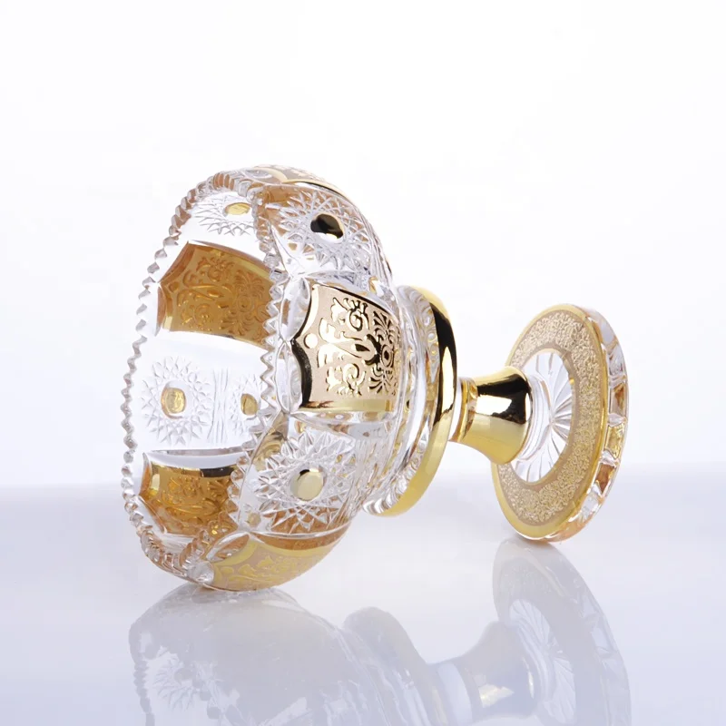 Jinghuang, богемная коллекция, украшение для дома, подарок, 5,23 дюйма, стеклянная чаша для фруктов с золотым декором