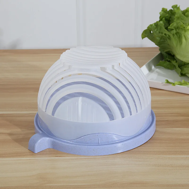 Factory Wholesale 3 In1 Creative Salad Cutter Bowl Fruit Chopper Vegetable Slicers Salad Maker Cutter Bowl