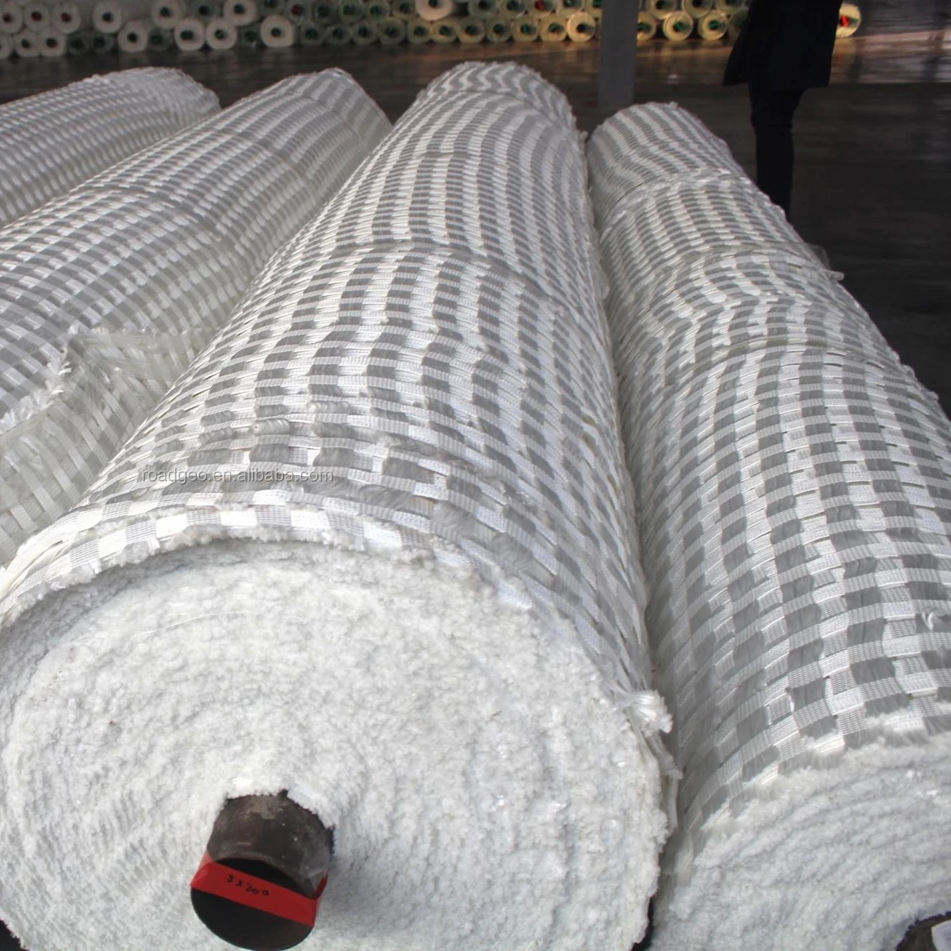 PET200-200 mining geogrid faked top network used underground in the coal mine