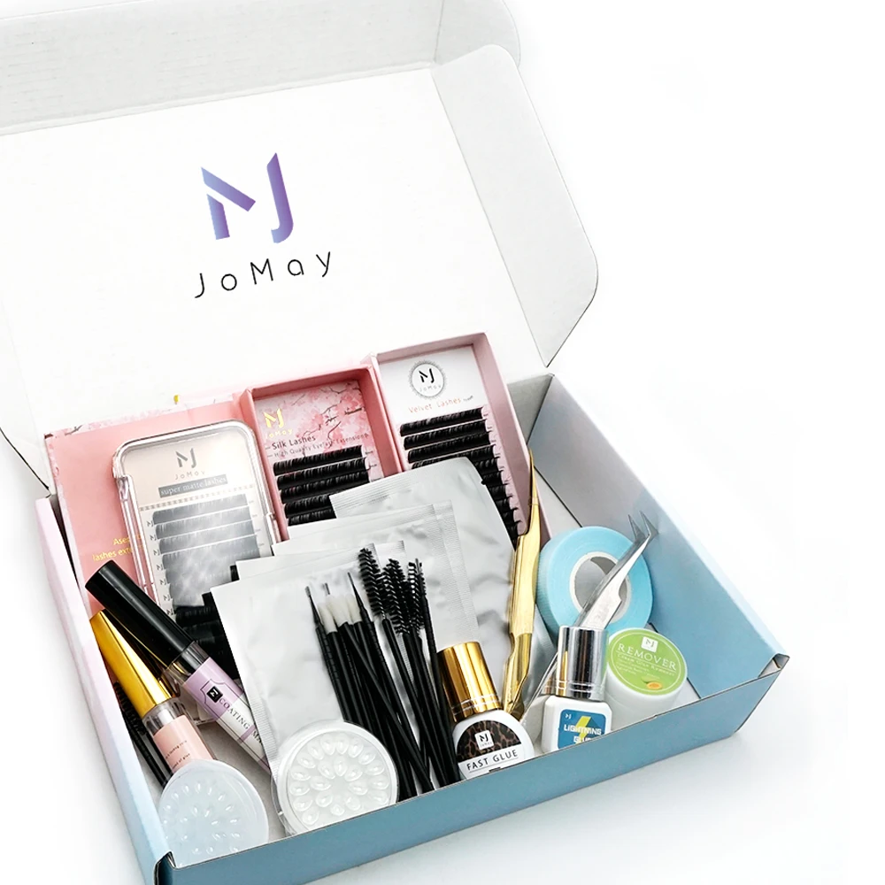 Натуральная подводка для глаз Jomay, набор ручной работы для студентов, полный набор ресниц, набор для обычных тренировок, инструменты для ресниц