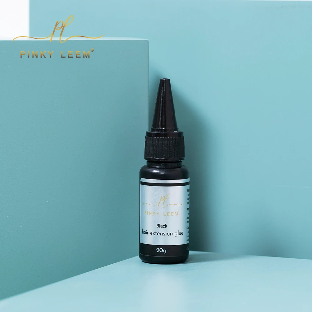 Pinky leem New UV Human Hair Professional Liquid Adhesive Black Perfect Hold Hair Weaving Weft Extensions Hair Bonding Glue