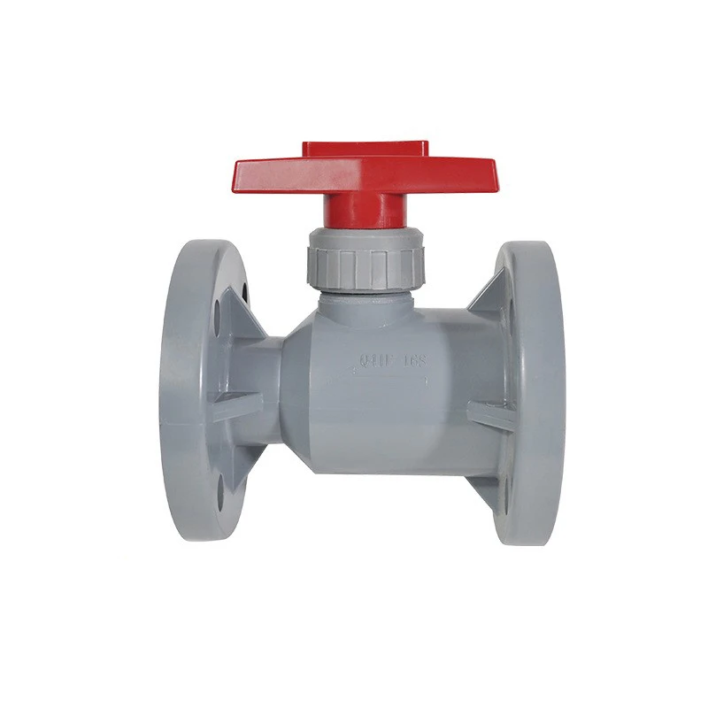 150 Class 2 Way ANSI GB Chemical grade UPVC CPVC FRPP manual plastic flange ball valve Chlorinated PVC ball valve