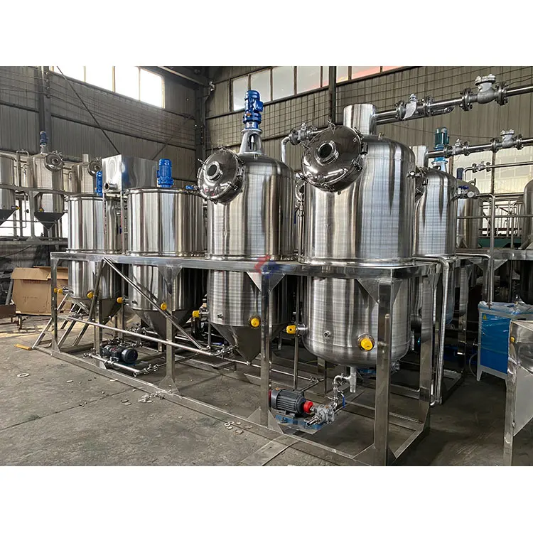 Small crude oil refining machine refined sunflower oil manufacturer