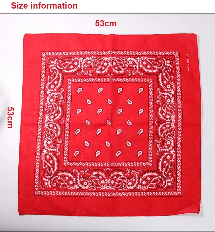 Factory Bandana Custom Design Sports100% Cotton Screen Printed Bandana