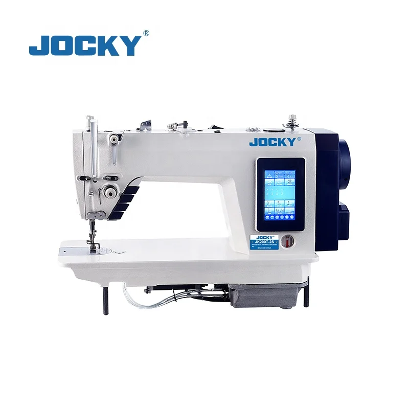 JK200T-2S  Computerized Lockstitch Sewing Machine, with double step motor, auto trimmer, touching panel textile