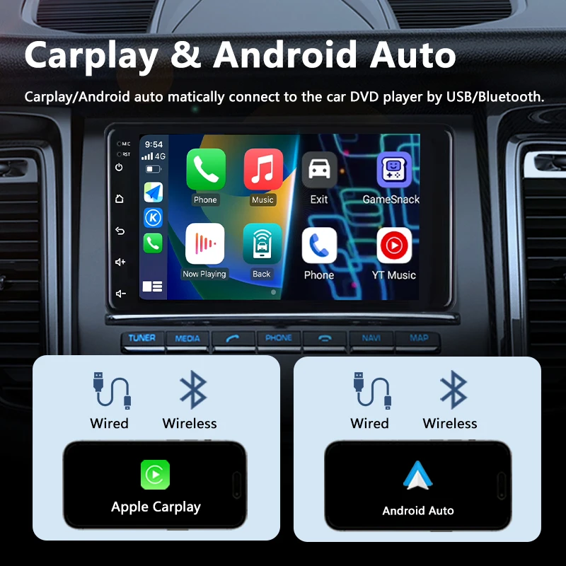 Factory N2 7 Inch 32GB Android Car IPS Touch Screen WIFI Radio Stereo Carplay Multimedia Player for Toyota with GPS Navigation