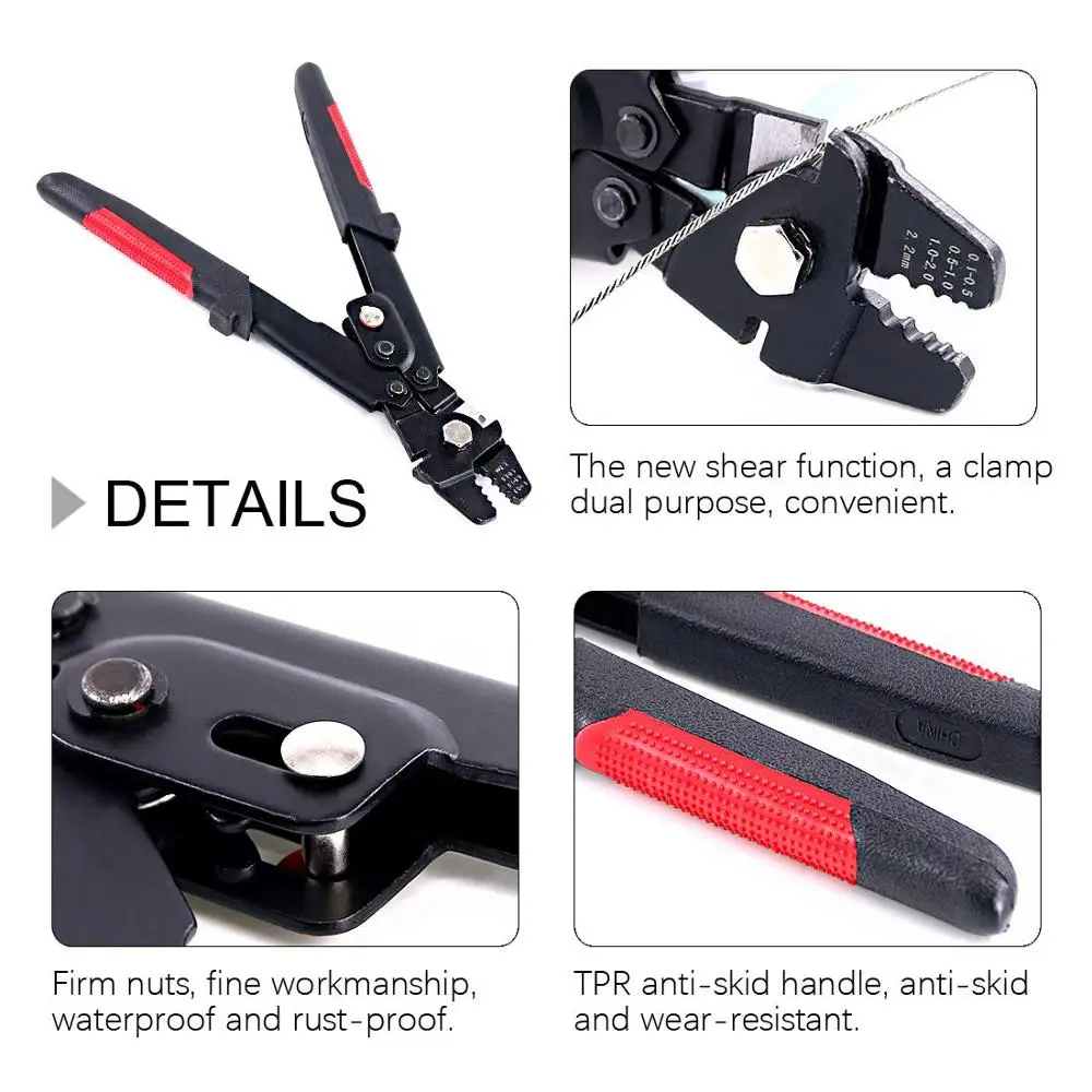 Crimping Plier Wire Rope Swager Crimpers Fishing Plier 260mm Wire Rope Crimping Tool WX-711