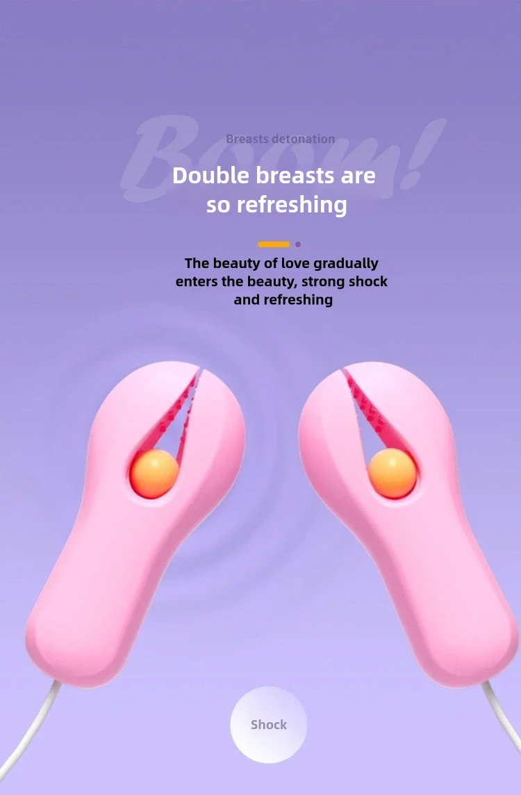 Wireless Remote Vibration Remote Mute Electric Nipple Clamps for Female Flirting Masturbation Wear Adult Toys