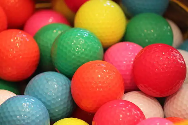 mini ball golf putter taiwan novelty golf putting ball return pink yellow blank customer color bright golf ball