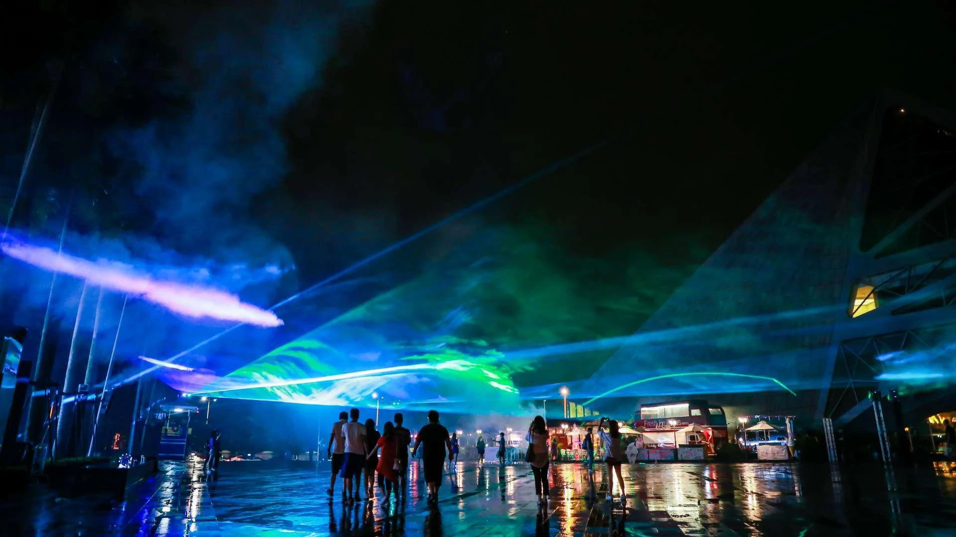 Full Color Animation Projector 30W Rgb Dmx512 Laser Light For Night Club Event