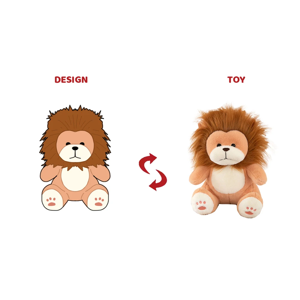 Custom stuffed animal toys Lion soft cute plush anime animals toys custom Baby Toys