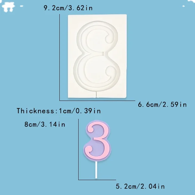 Mould Lollipop Mold Cake Decorating Tools High Quality Numbers Digital Liquid Silica Gel Food Grade Silicone Hot Sale 3