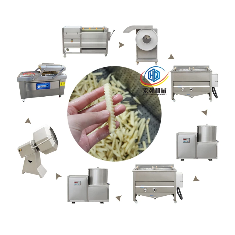Best price of potatoes production line Semi Automatic Mini Fingers german machine potato chips making