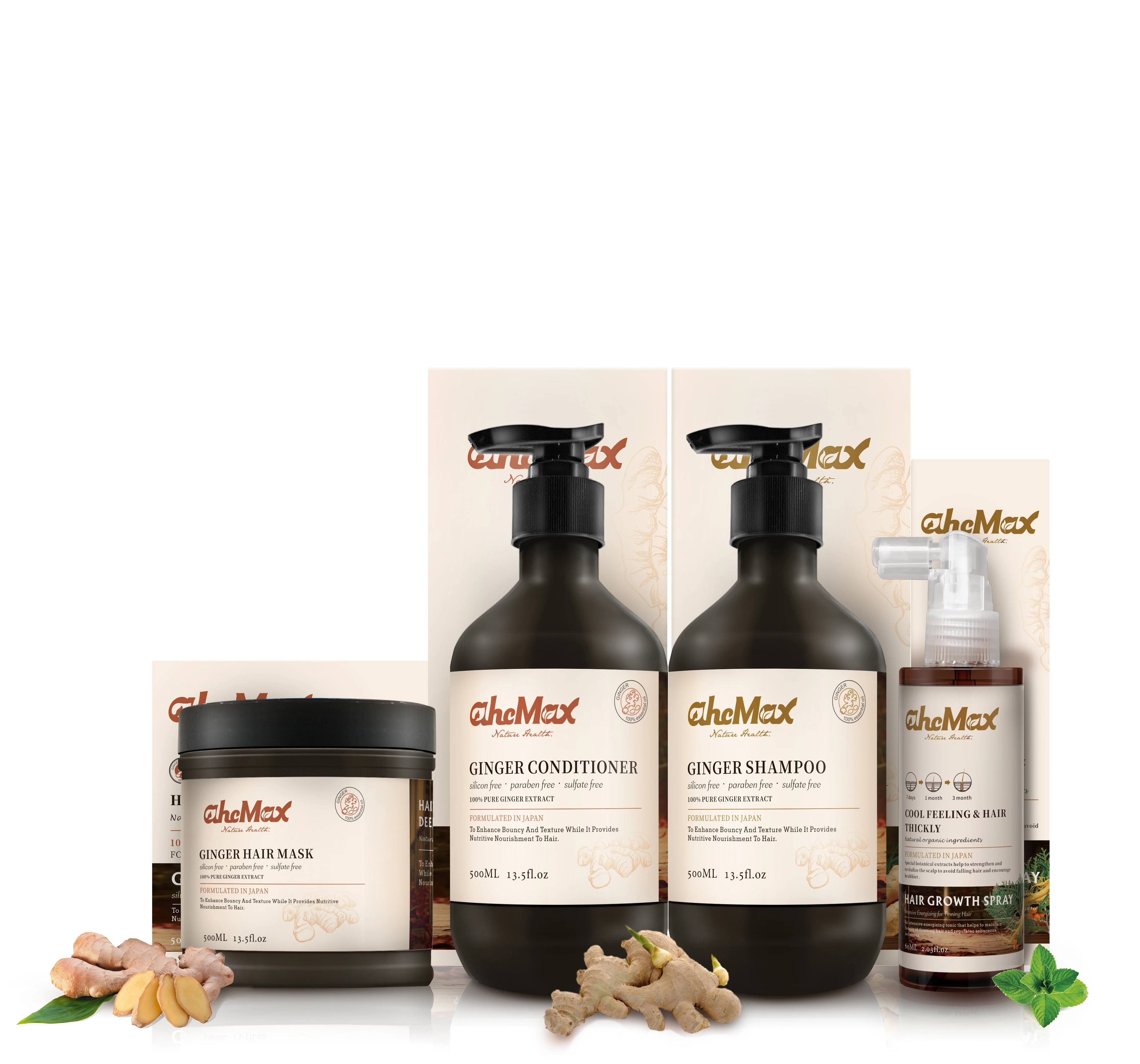 Hot Sales Custom hair growth oil organic afro hair growth tonico para el crecimiento del cabello ginger shampoo growth spray