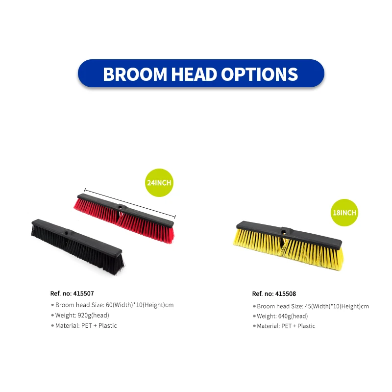 Commercial Push Broom Brush and Broom Set Outdoor for Cleaning Bathroom Kitchen Patio Garage