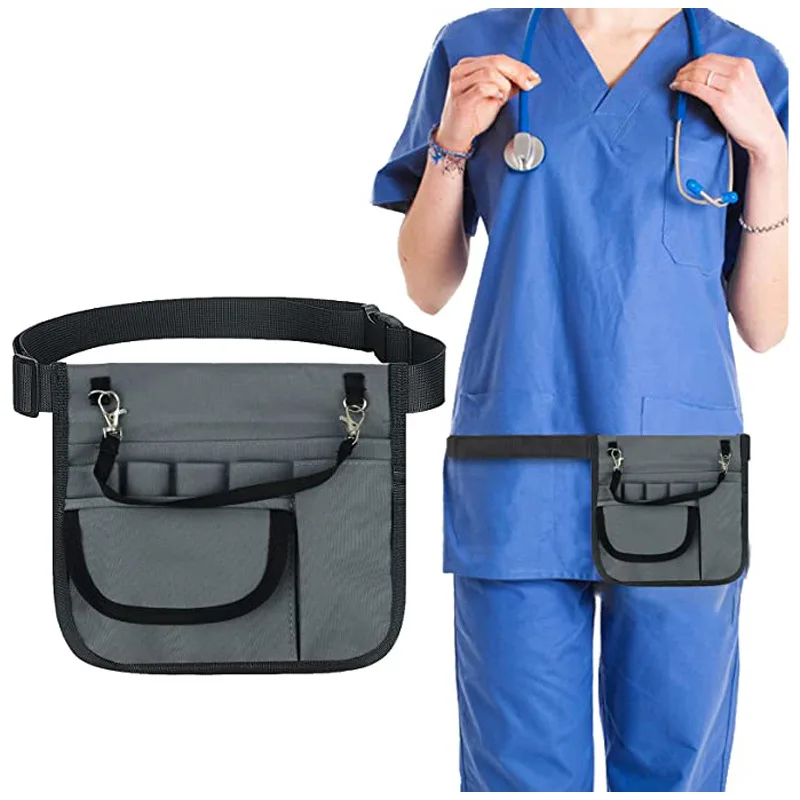 Custom Logo Medical Bag For Nurses Adjustable Waist Bag 600D Oxford Medical Supplies Storage Funny Pack Healthcare Tool Kit Bags