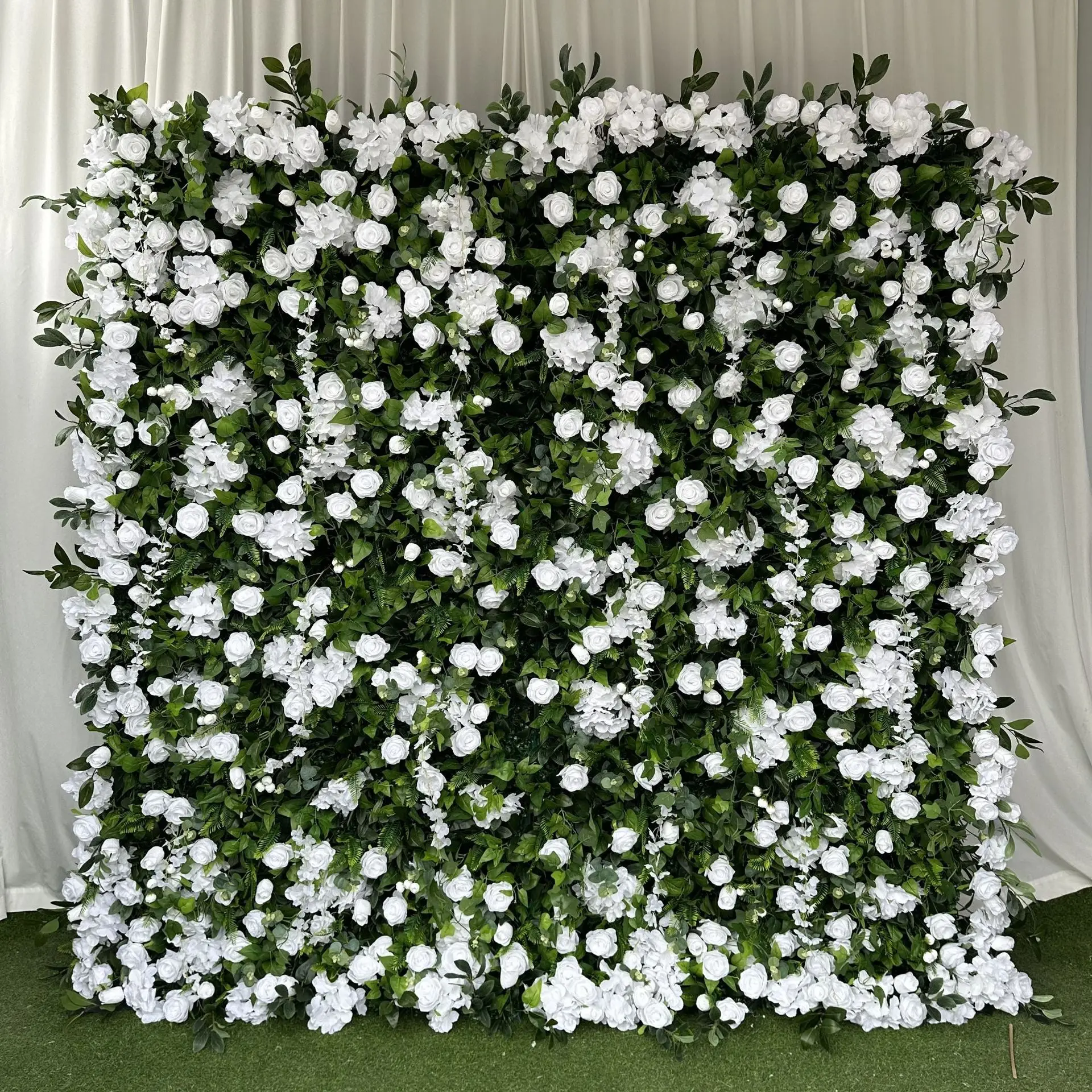 wall decoration cloth bottom background wall event party decorations wedding layout artificial rose flower wall for wedding