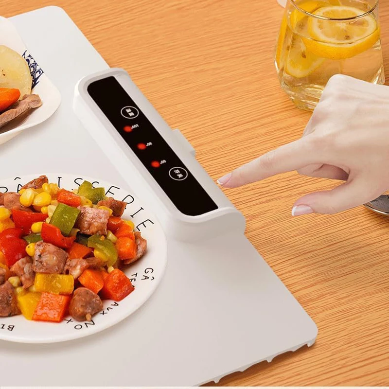 New 3 Temperature Settings Full Surface Heating Rollable & Portable Premium Silicone Nano-Material Food Electric Warming Tray