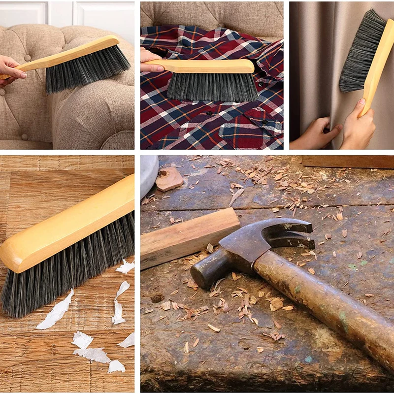 Environmental protection PP wire cleaning brushes with long beech handle for window household Bed Sofa Furniture Clothes Car