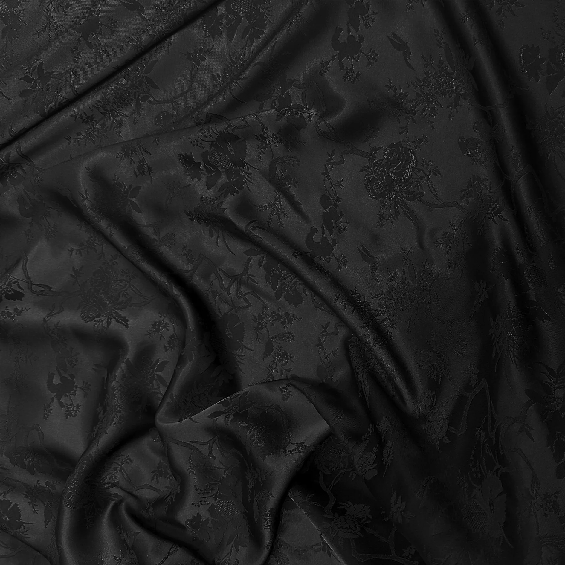 Fabric Supplier Floral Design Textiles100% Polyester Woven Brocade Satin Jacquard Fabric For dress
