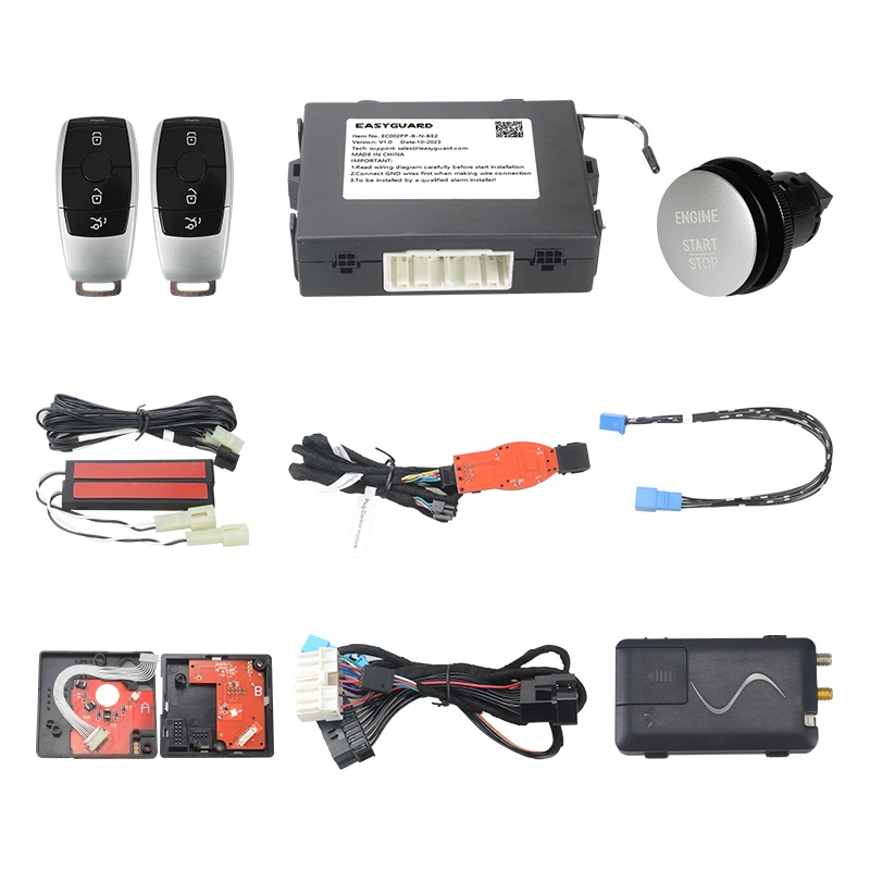 EASYGUARD Plug Play PKE Remote Starter With Smartphone APP Control &4G GPS Tracking Fit For Mercedes Cars