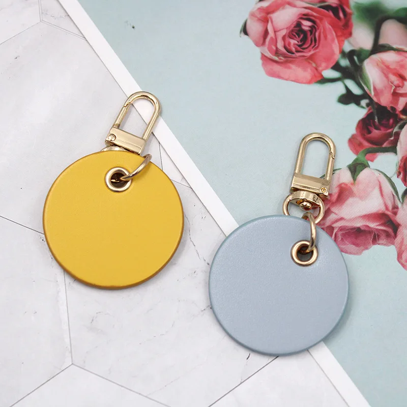 Wholesales colorful pu leather blank cat tag custom pet tag