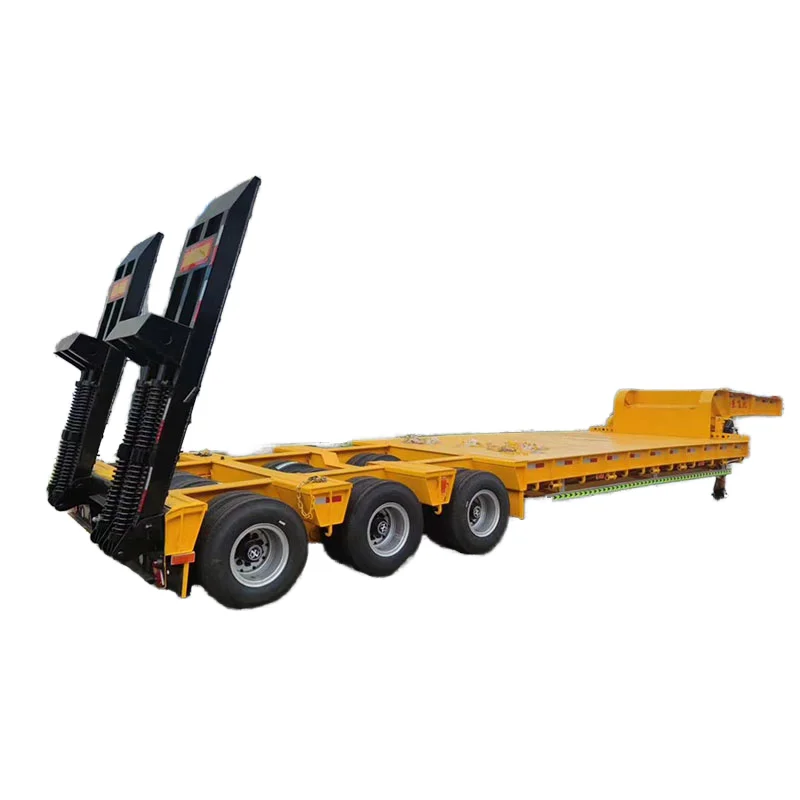 14 m 13 14 16 20 ton 3 axle detachable goose-neck low bed truck trailer for sale