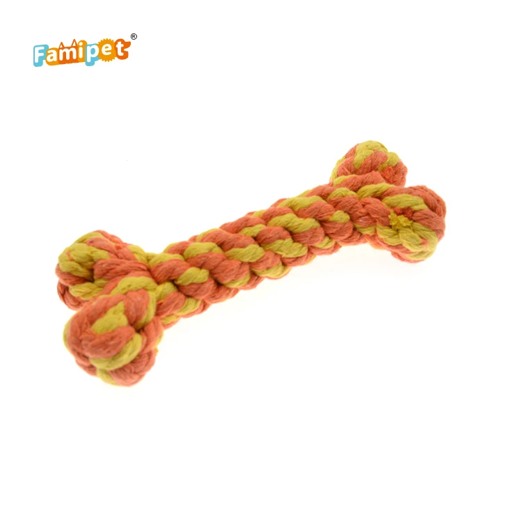 
Best Selling Best Durable Indestructible Bone Shaped Chew Rope Toy S Dog Bone Toy for Dogs Pet Toys All-season 13x3 Cm Support 