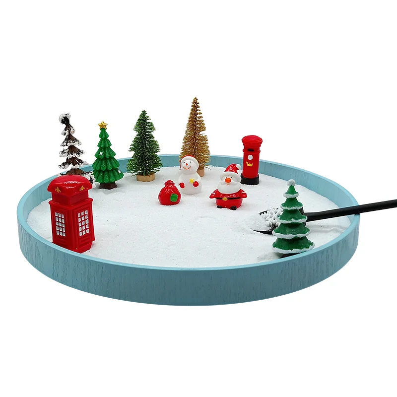 Santa Claus Hand Painted Resin Craft Christmas Gifts Home Garden Decoration Zen Garden Kit Indoor