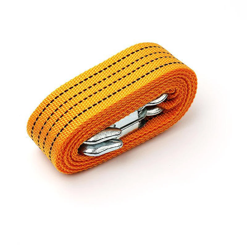 6 Ft 3 Tons Car Tow Dolly Strap Tow Strap Car Cable Towing Decorative Rope With Hooks Emergency Heavy Duty