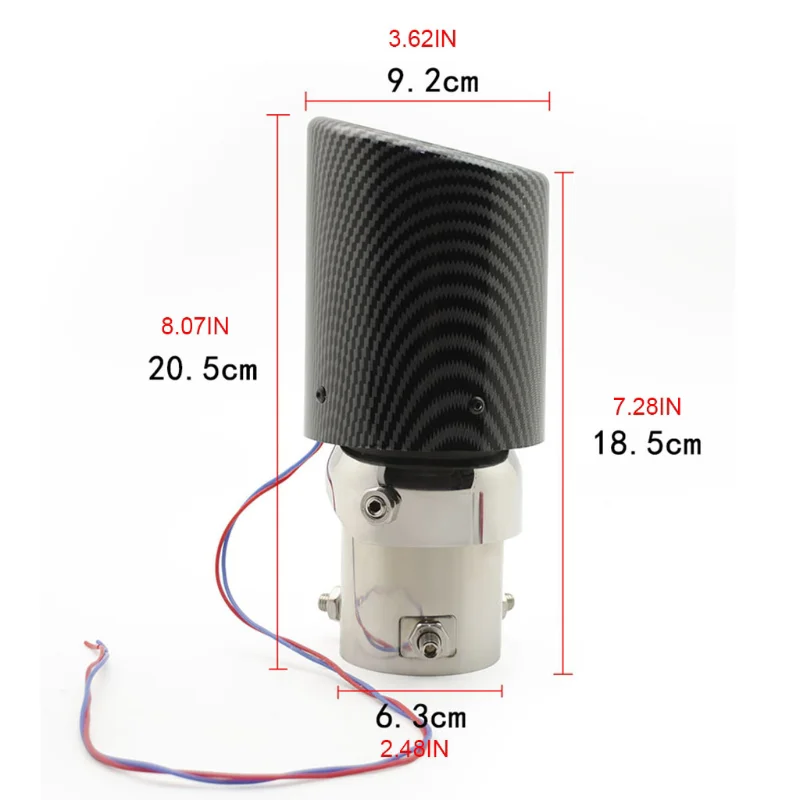 Car Turbo Sound Whistle Simulator Vehicle Refit Device Exhaust Pipe Turbo Sound Whistle Car Muffler Carbon Fiber Light