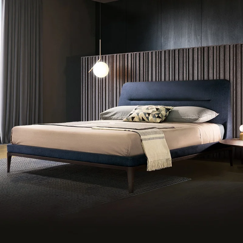 
HB88 modern luxury design cheap simple 3 4 5 star hotel room furniture double fabric beds set 6 by 7 