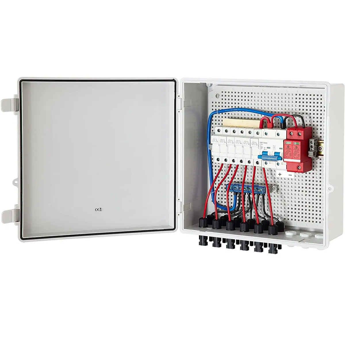 6 Строка Водонепроницаемый солнечной панели распределительная коробка фотогальванический блок объединителя с предохранителем выключатель молниеотвод для вкл/выкл сеточной