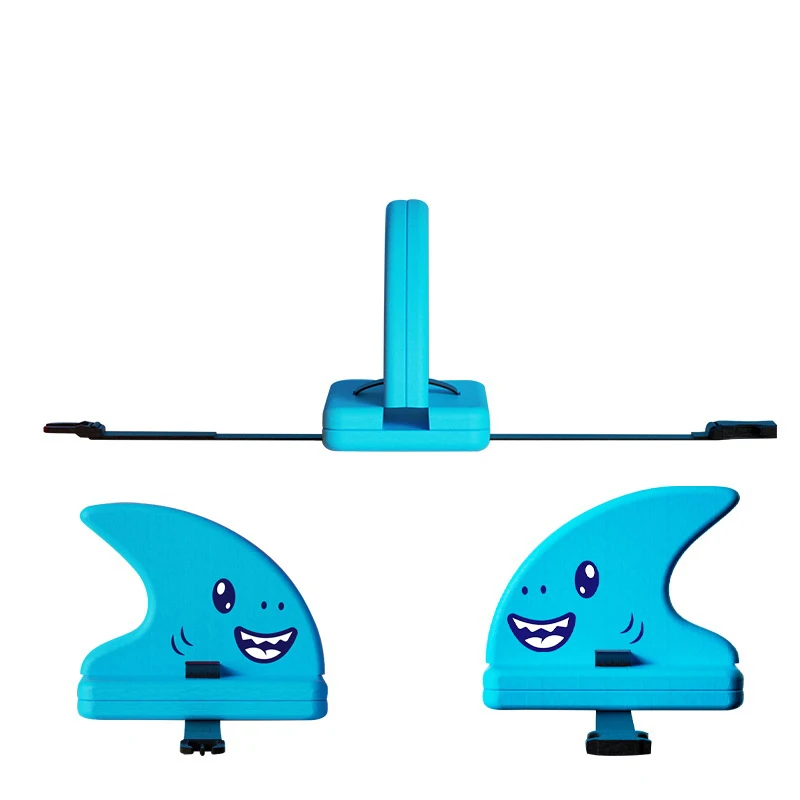 M0032 Customizable Logo Blue Elastic Fin Set Easy Carry Free Floating Board Surfing Fins XPE Material Switch Ski Surfboard Fins