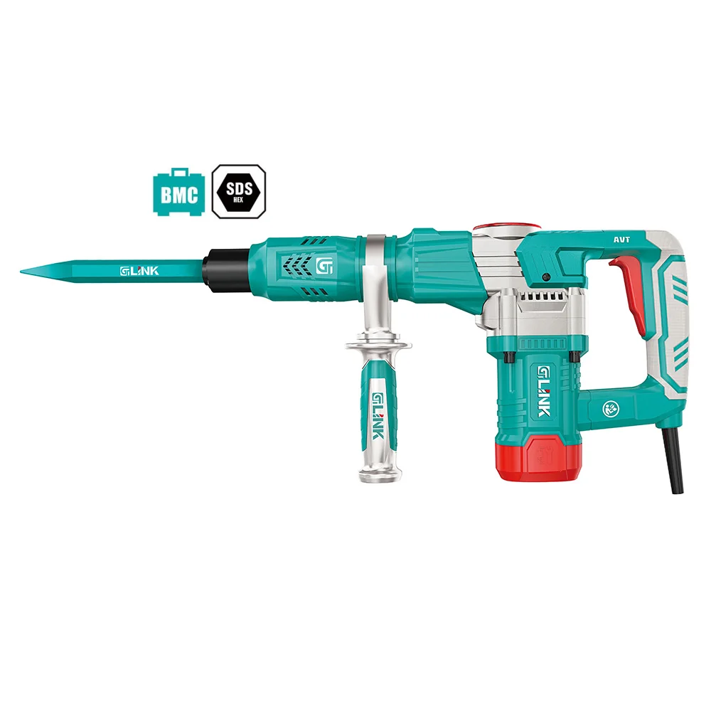 37mm 220v Electric Jack Hammer Heavy Duty 1500W Demolition Breaker  Electric Demolition Hammer For Break Rocks