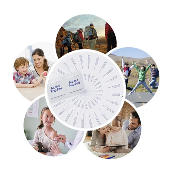Neutral packaging Alcohol swab alcohol pad for daily cleanse use with CE certificate