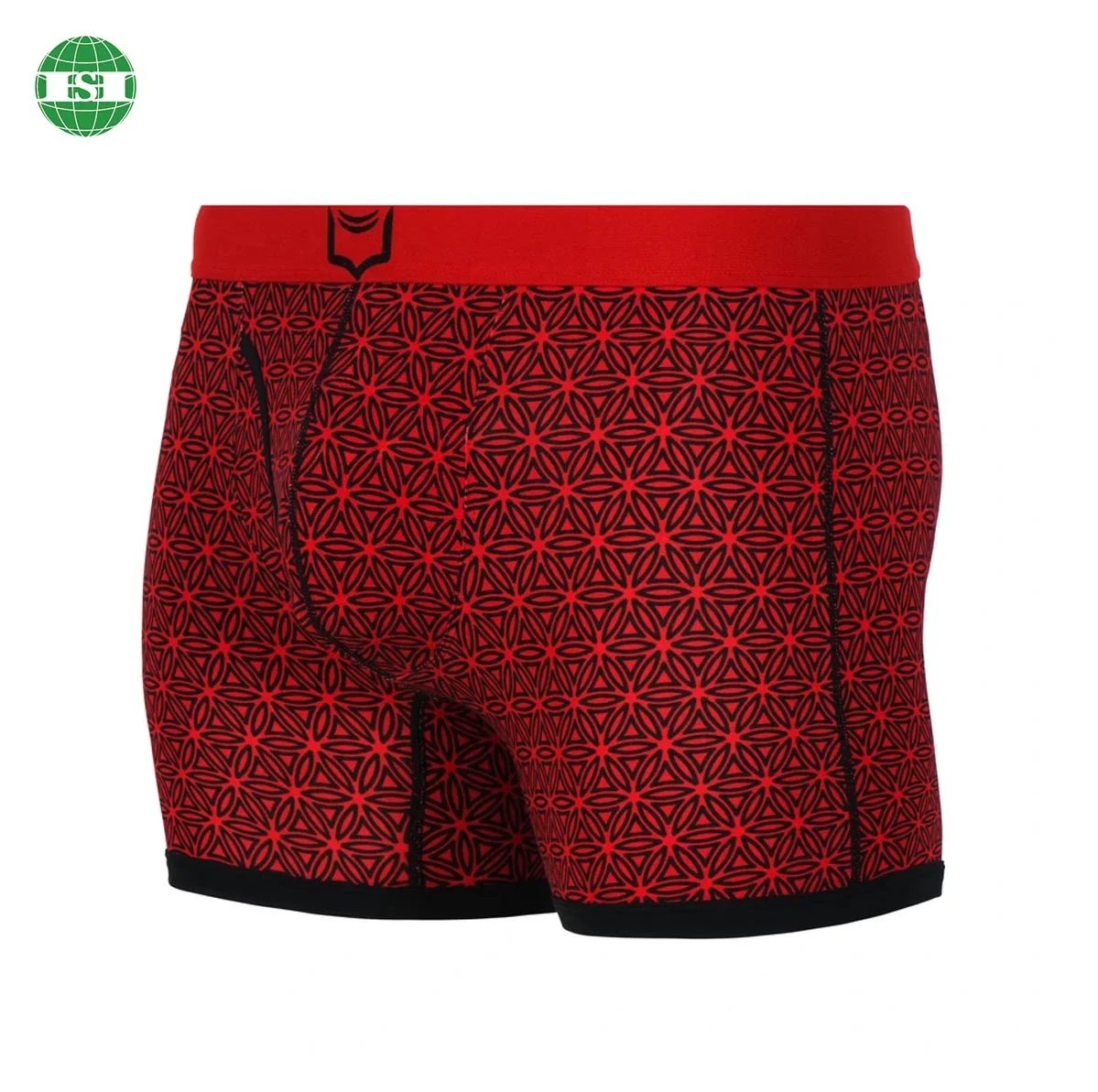 Custom design mens underwear boxer briefs three layers pouch ball holding layer and open