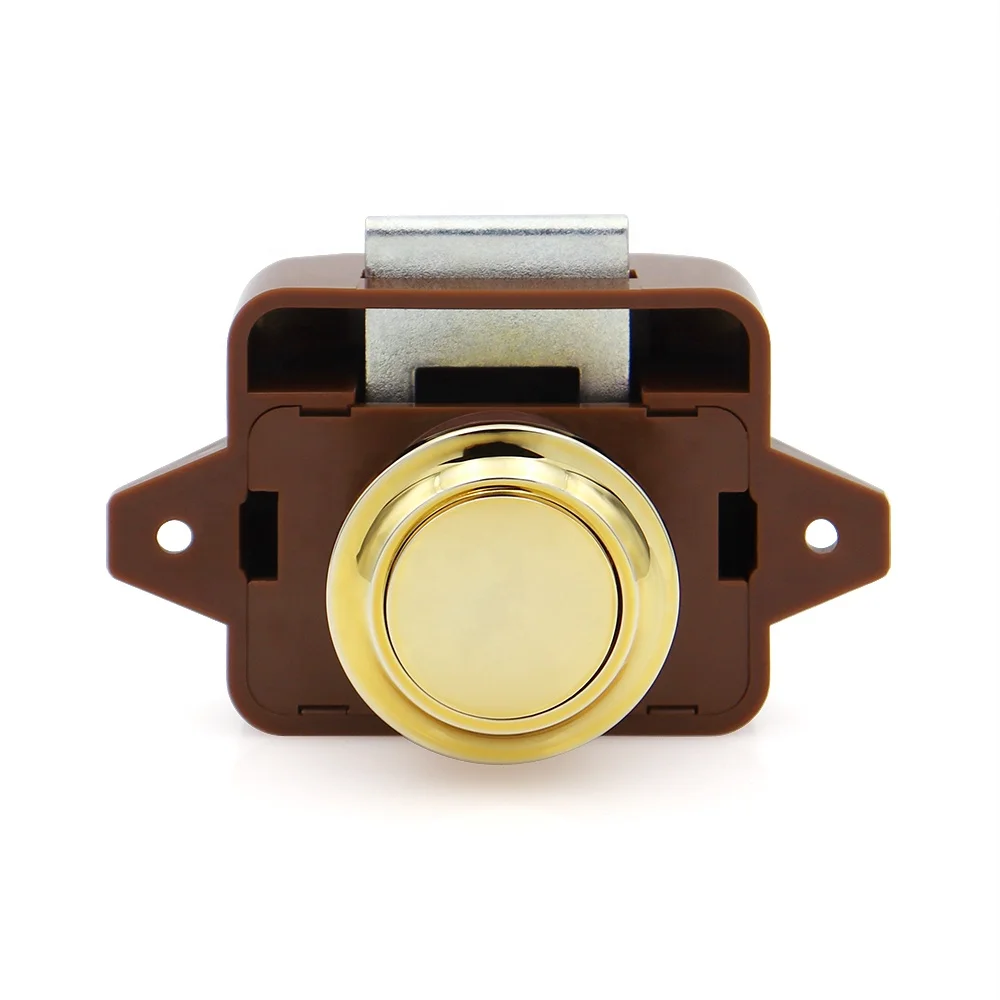 TP005-BG Golden push button lock latch push LOCK for motorhome furniture