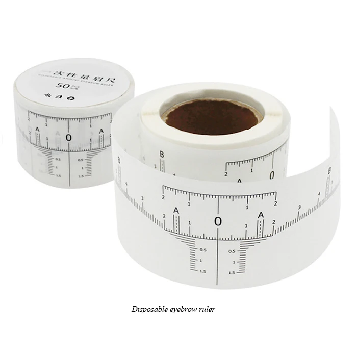 Factory direct sales disposable microblading product sticker eyebrow ruler eyebrow stencil